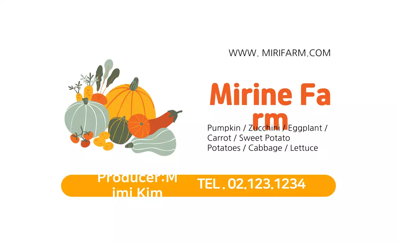 Orange Illustration Neat Farm