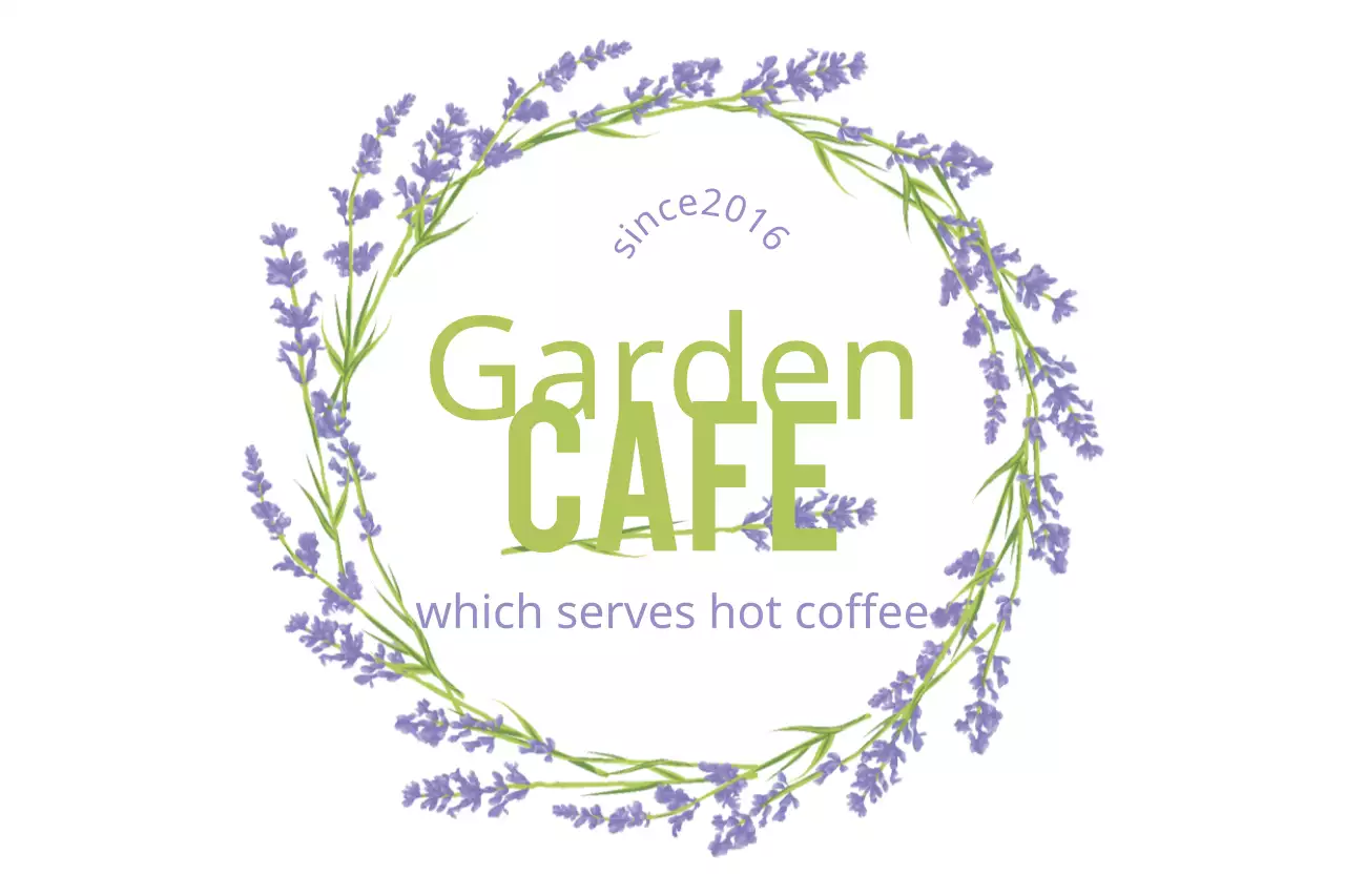 Purple Floral Cafe Logo Banner