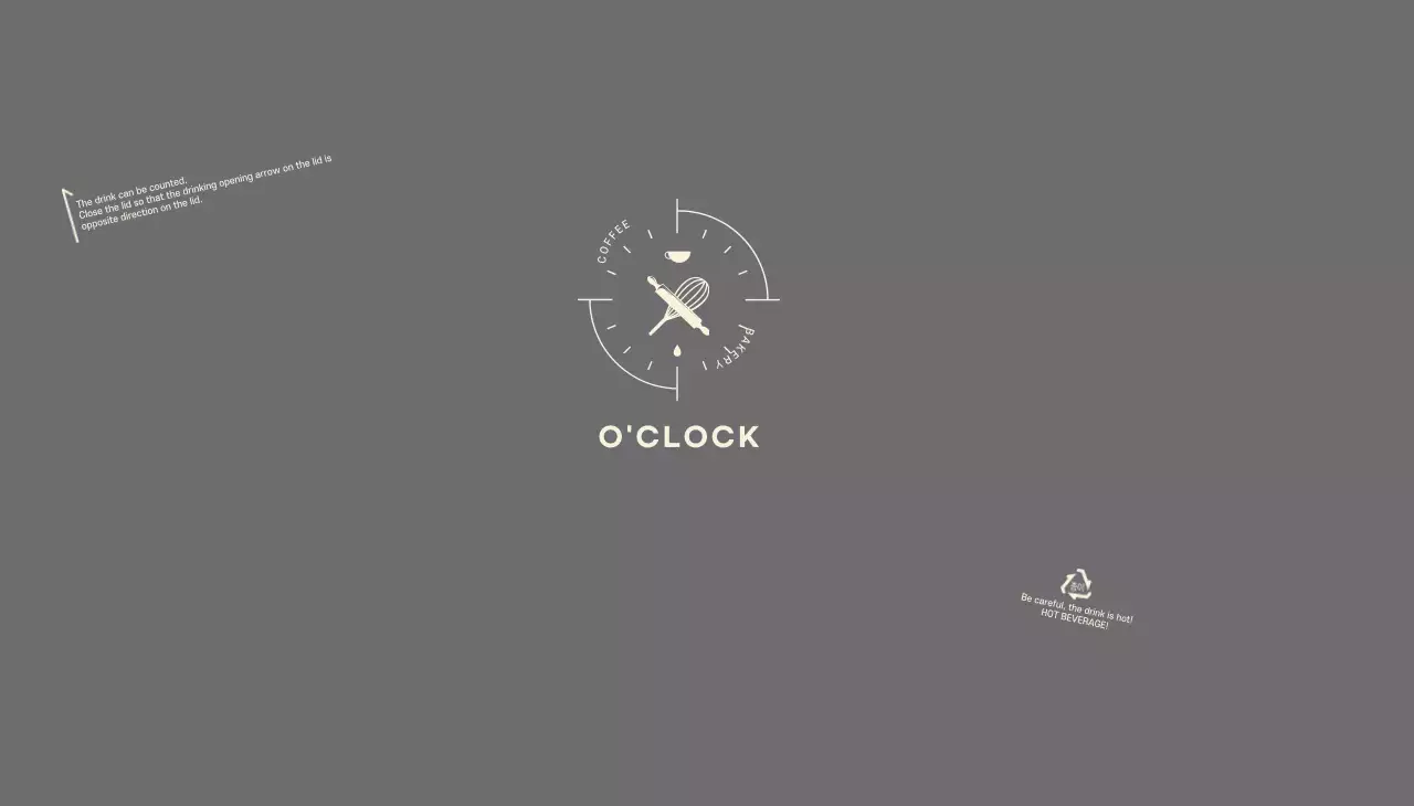 Gray clean icon bakery cafe