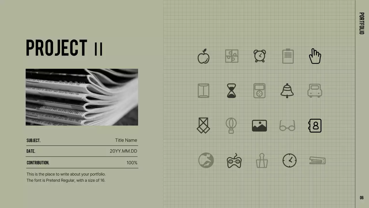 Sage Minimal Portfolio Resume Presentation