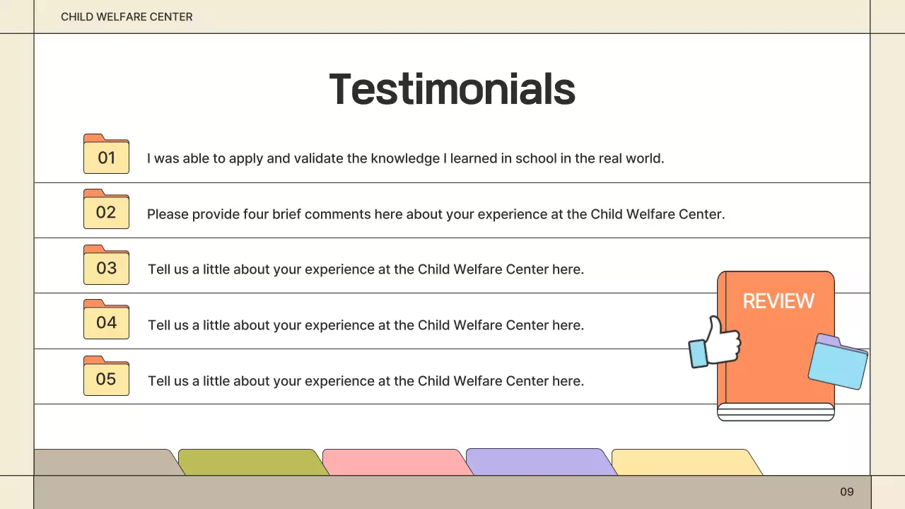 베이지 미니멀 웰페어 리포트 프레젠테이션