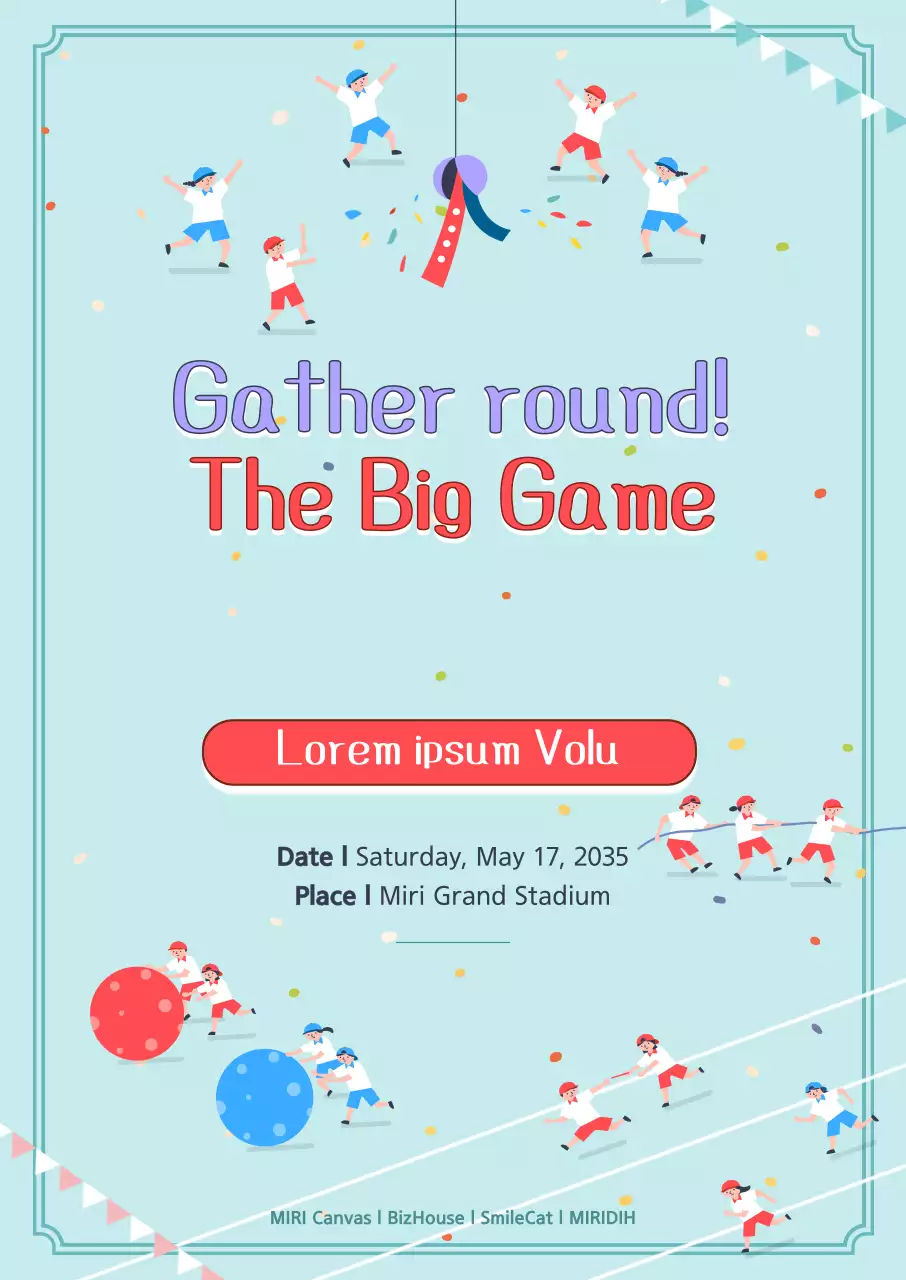 Teal Minimal Sports Event Poster