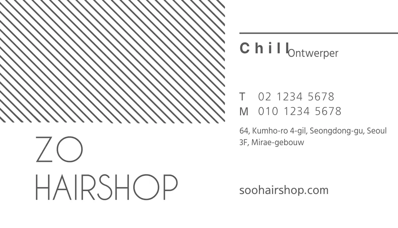 Visitekaartjes voor kappers vooraf