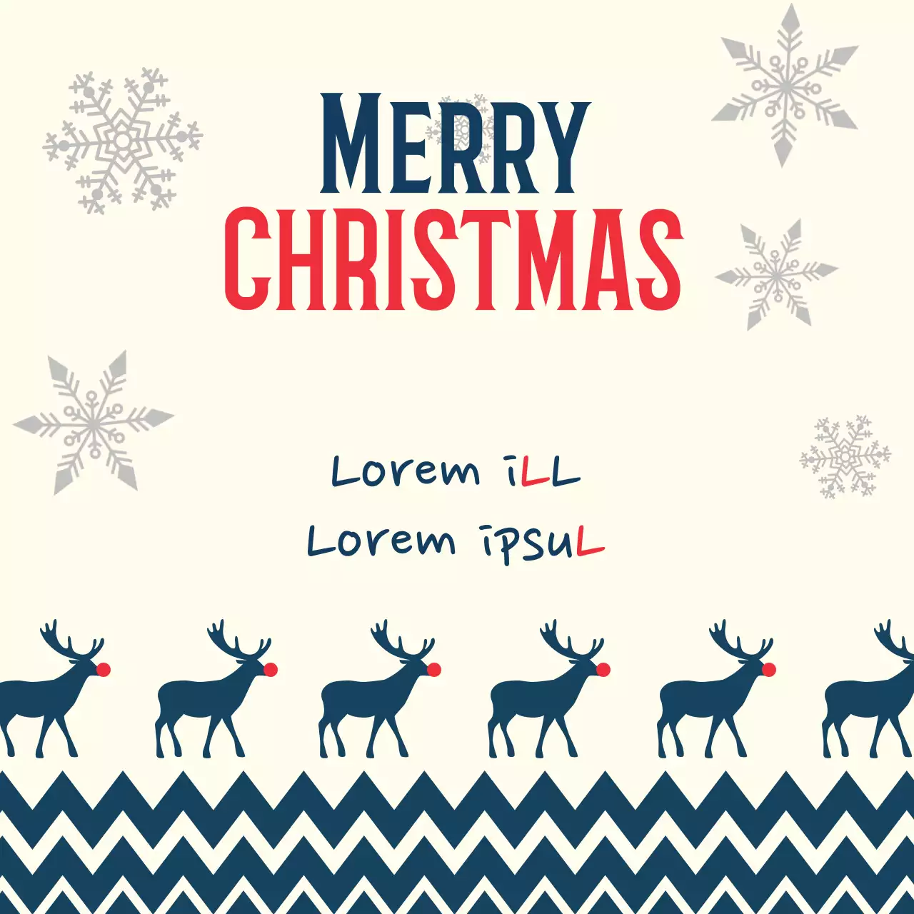 Label Ucapan Selamat Natal Bergambar Biru Laut Gading