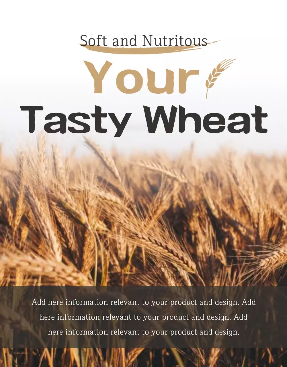 Poster Promosi Gandum Pedesaan Beige
