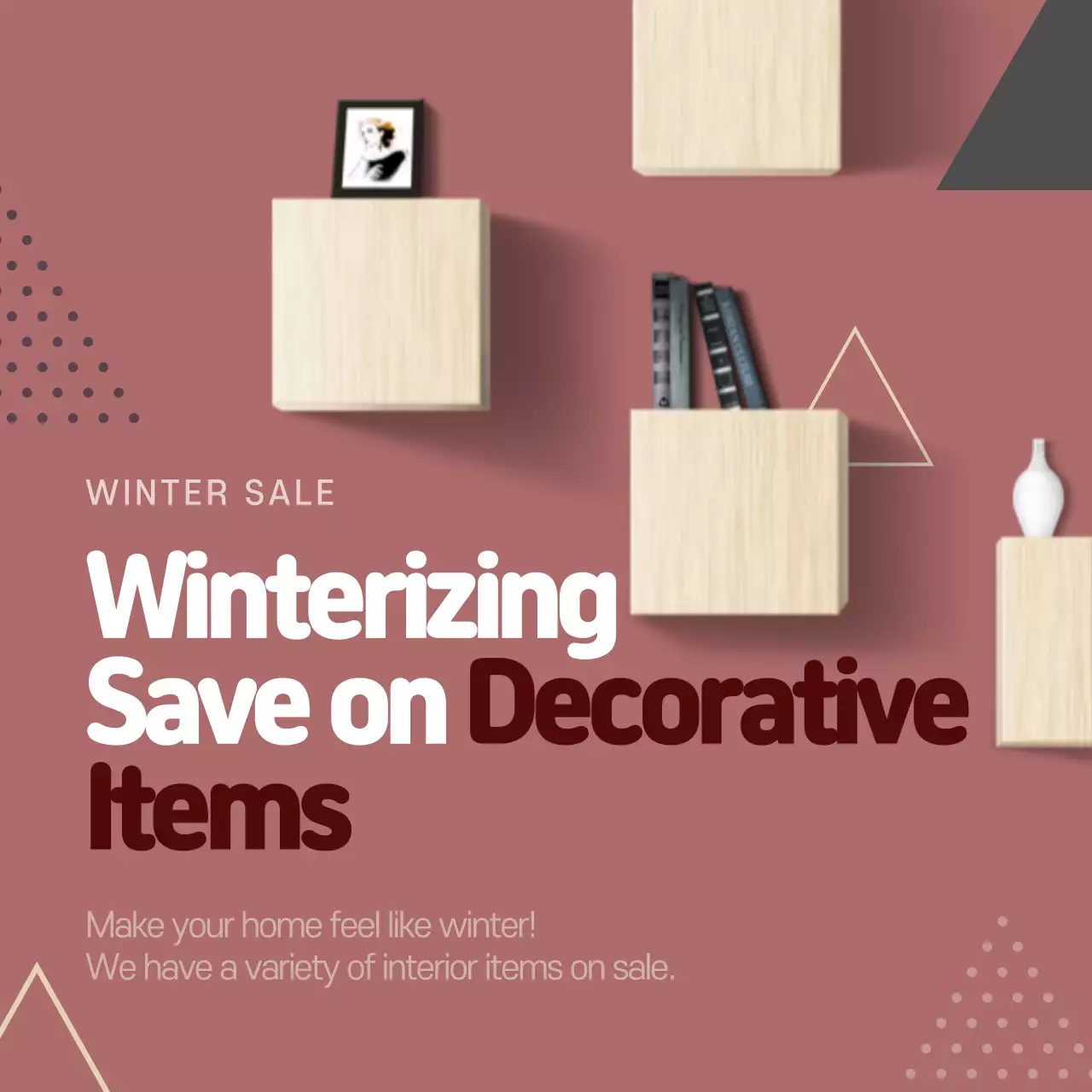 Blue Modern Furniture Promotion Instagram Post