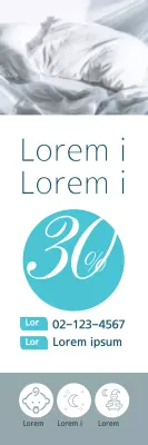 Banner promocional de roupa de cama minimalista branca