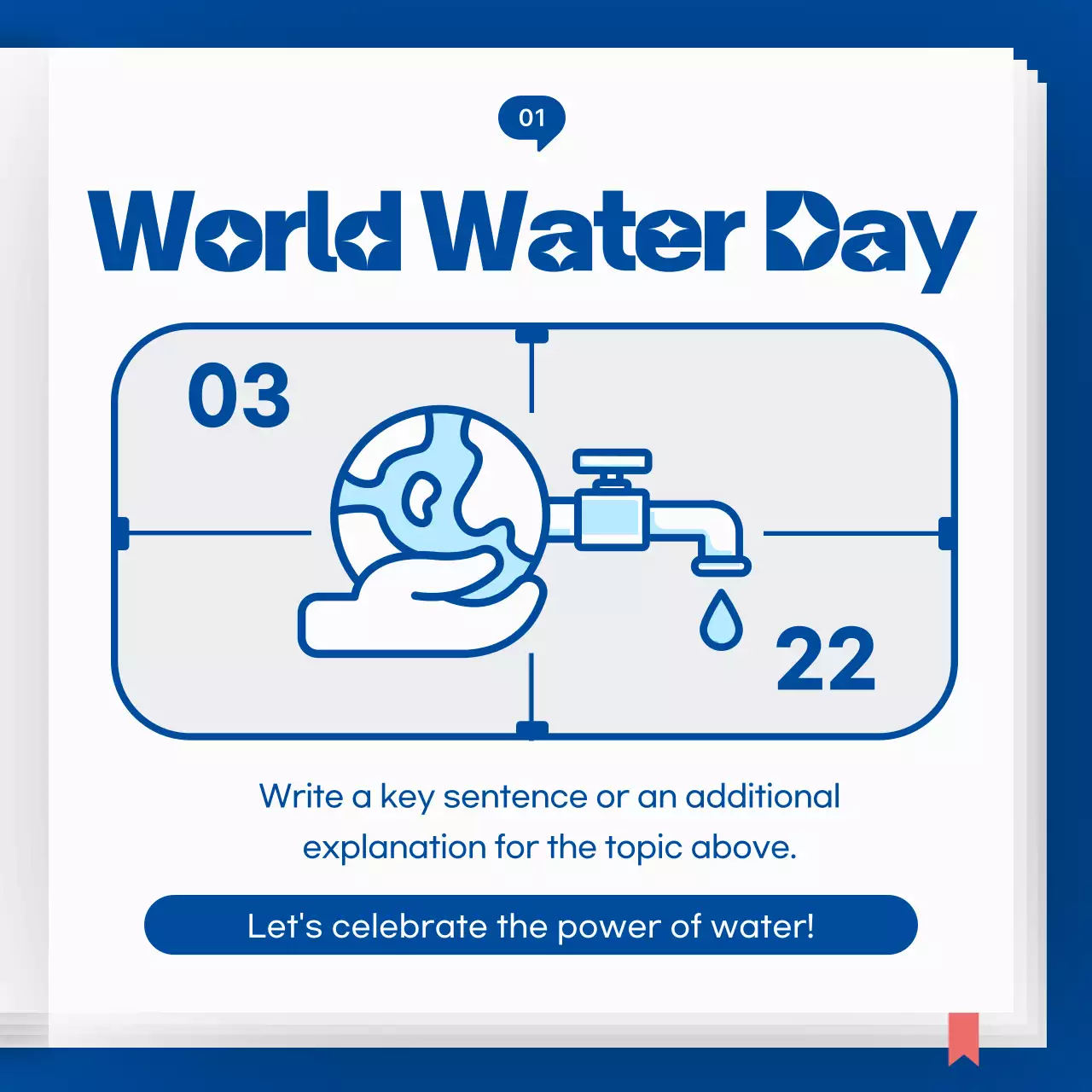 Blue and sky blue icon concept water encyclopedia