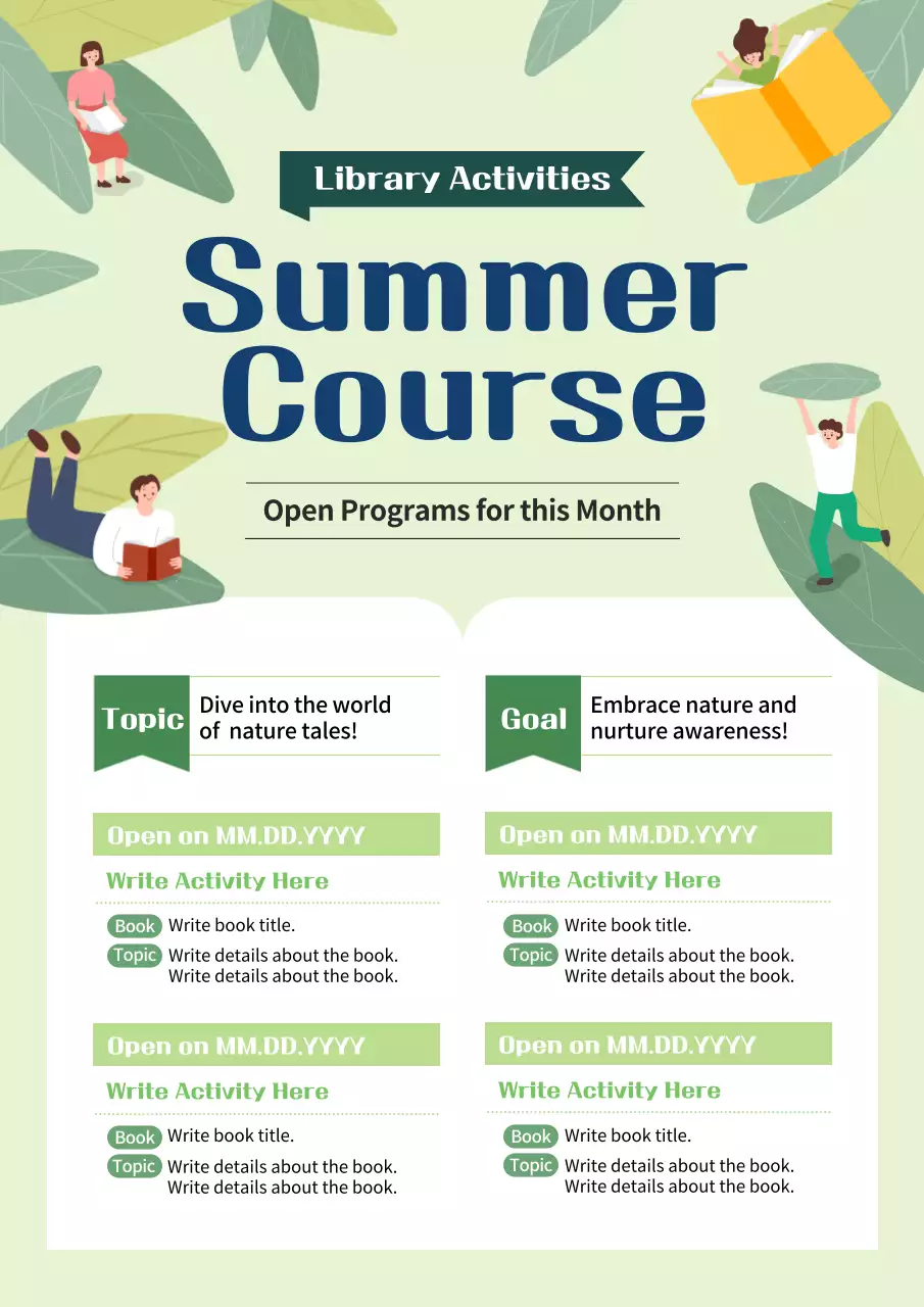 Green Modern Library Event