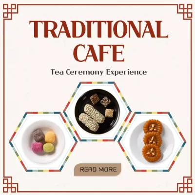 Beige Traditional Cafe Promotion Social Media Post