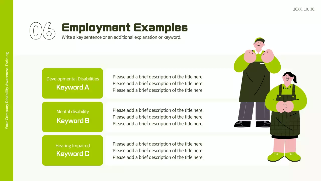 Bài thuyết trình hướng dẫn đào tạo khuyết tật hiện đại xanh