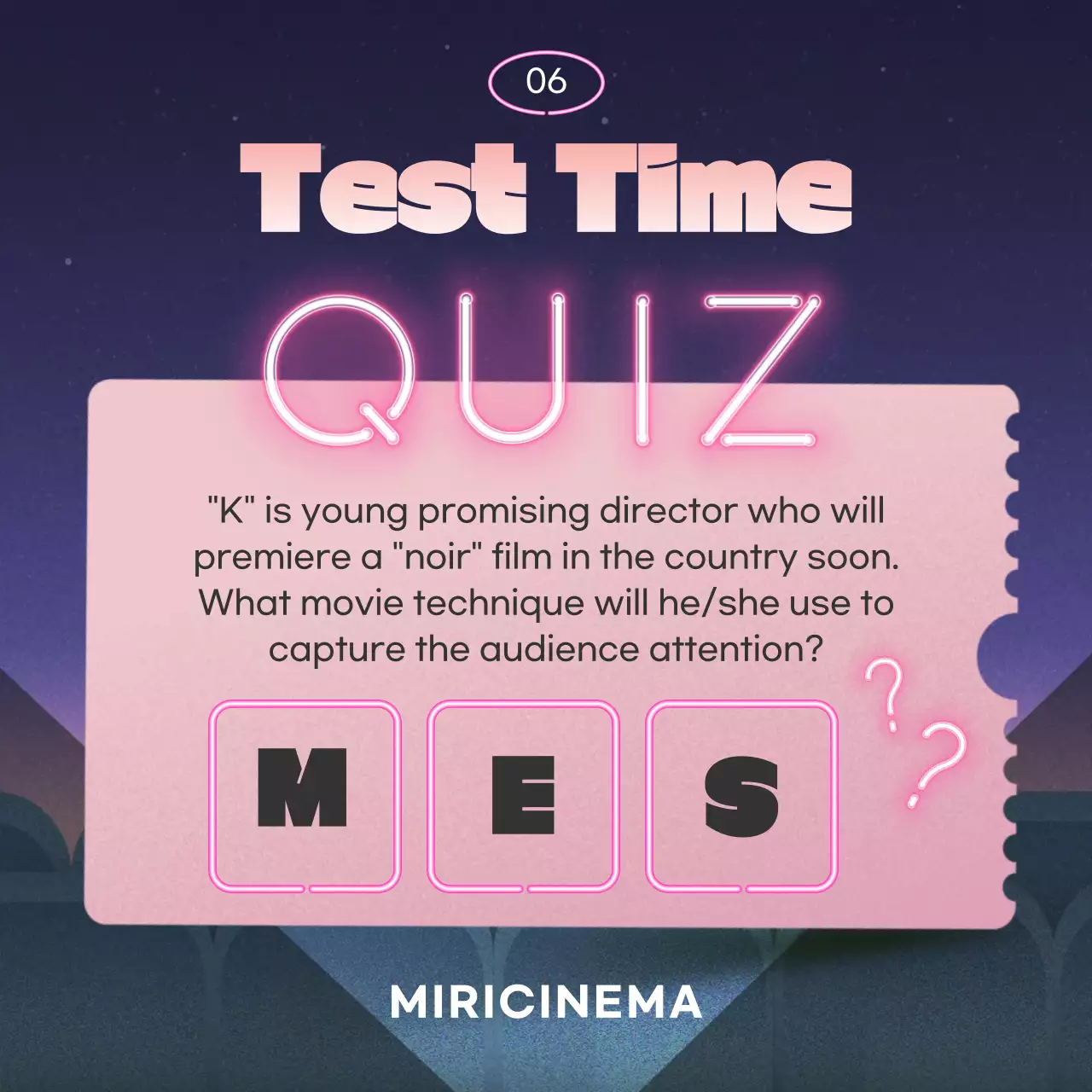 purple screen interesting movie terminology classroom