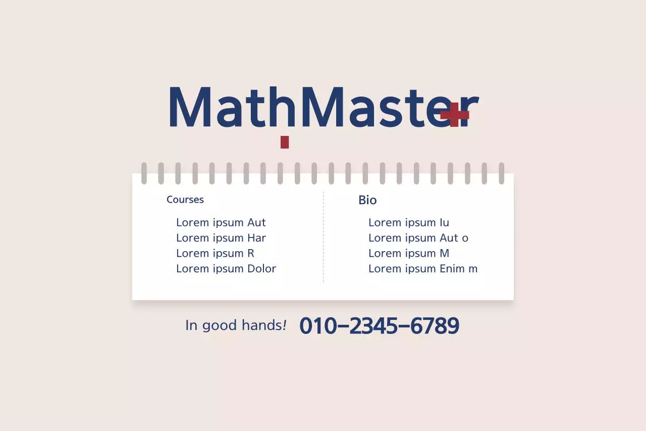 Beige Modern Math Advertisement Banner