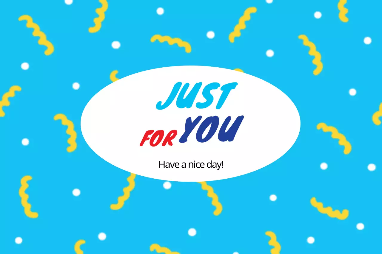 Blue Trendy Greeting Card Banner