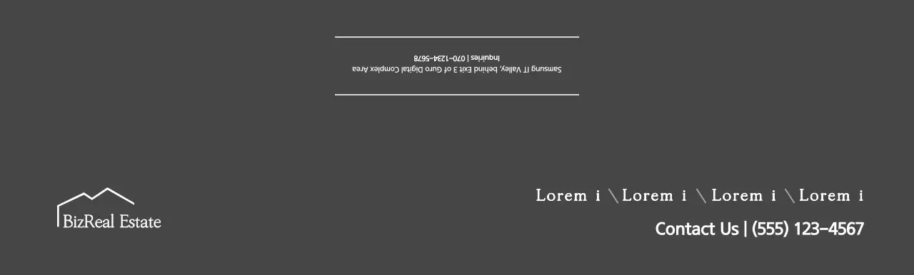 Simple beads in dark gray for real estate promotion