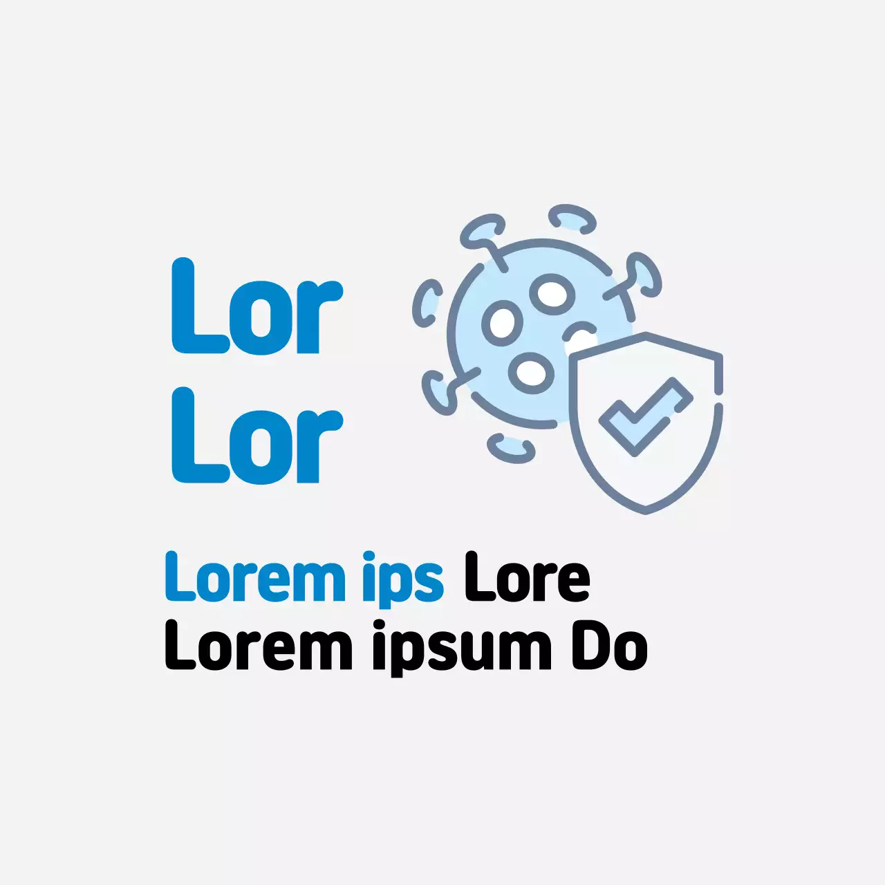 Hình minh họa màu xanh, cách ly coronavirus gọn gàng