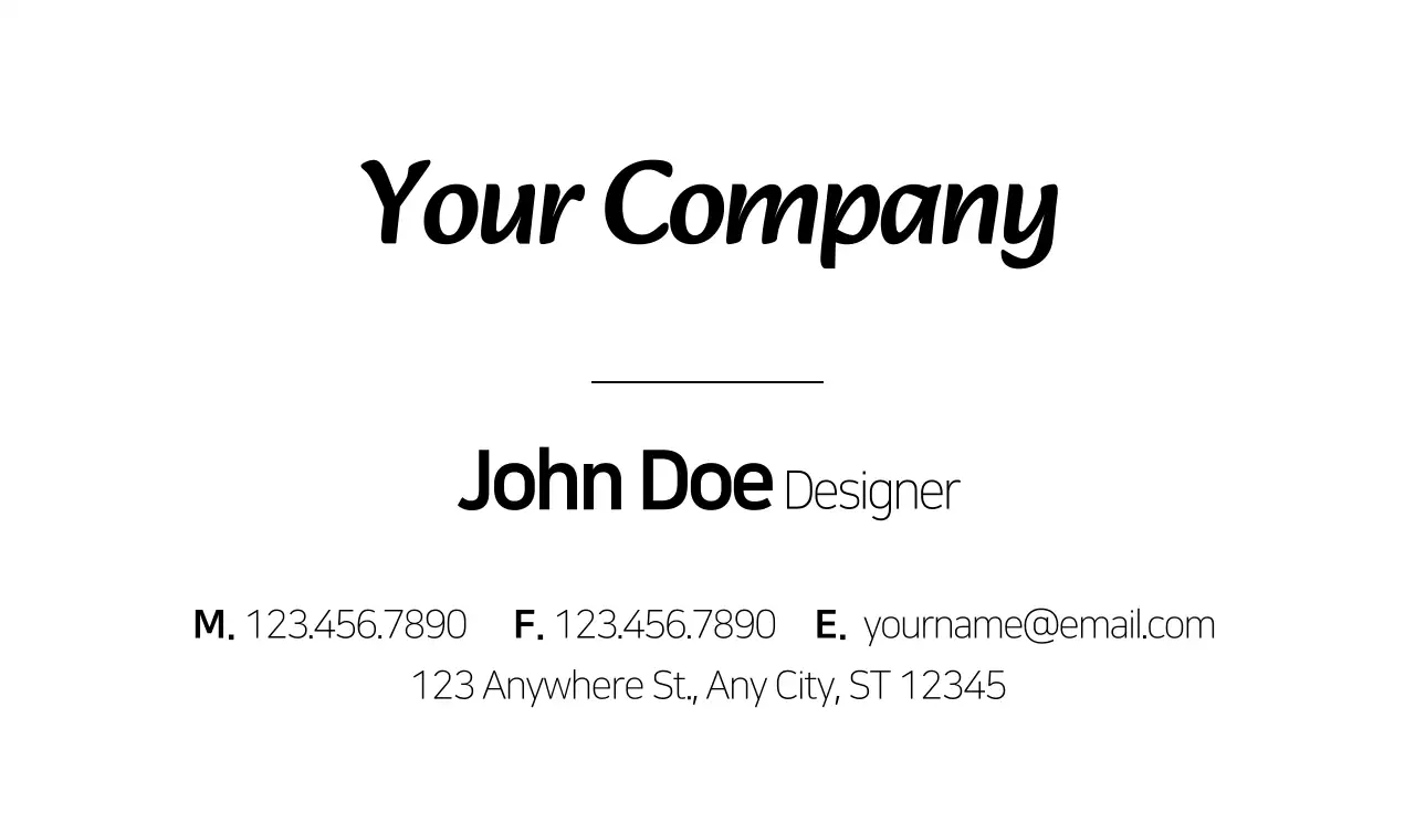 Black Elegant Suit Promotion Business Card