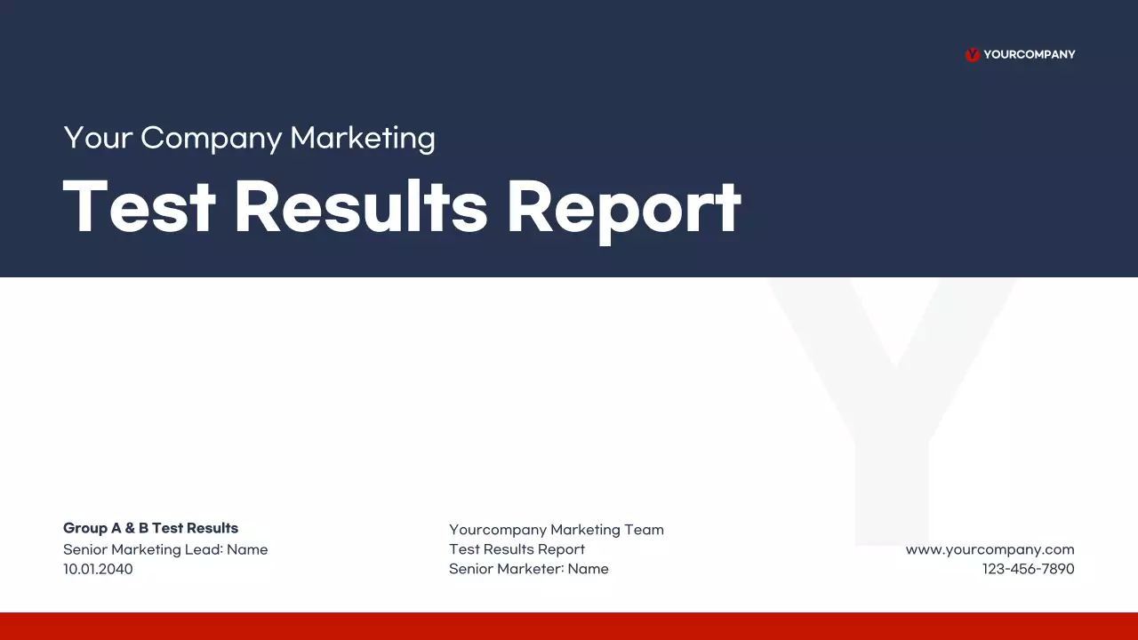 Navy Modern Marketing Report Presentation