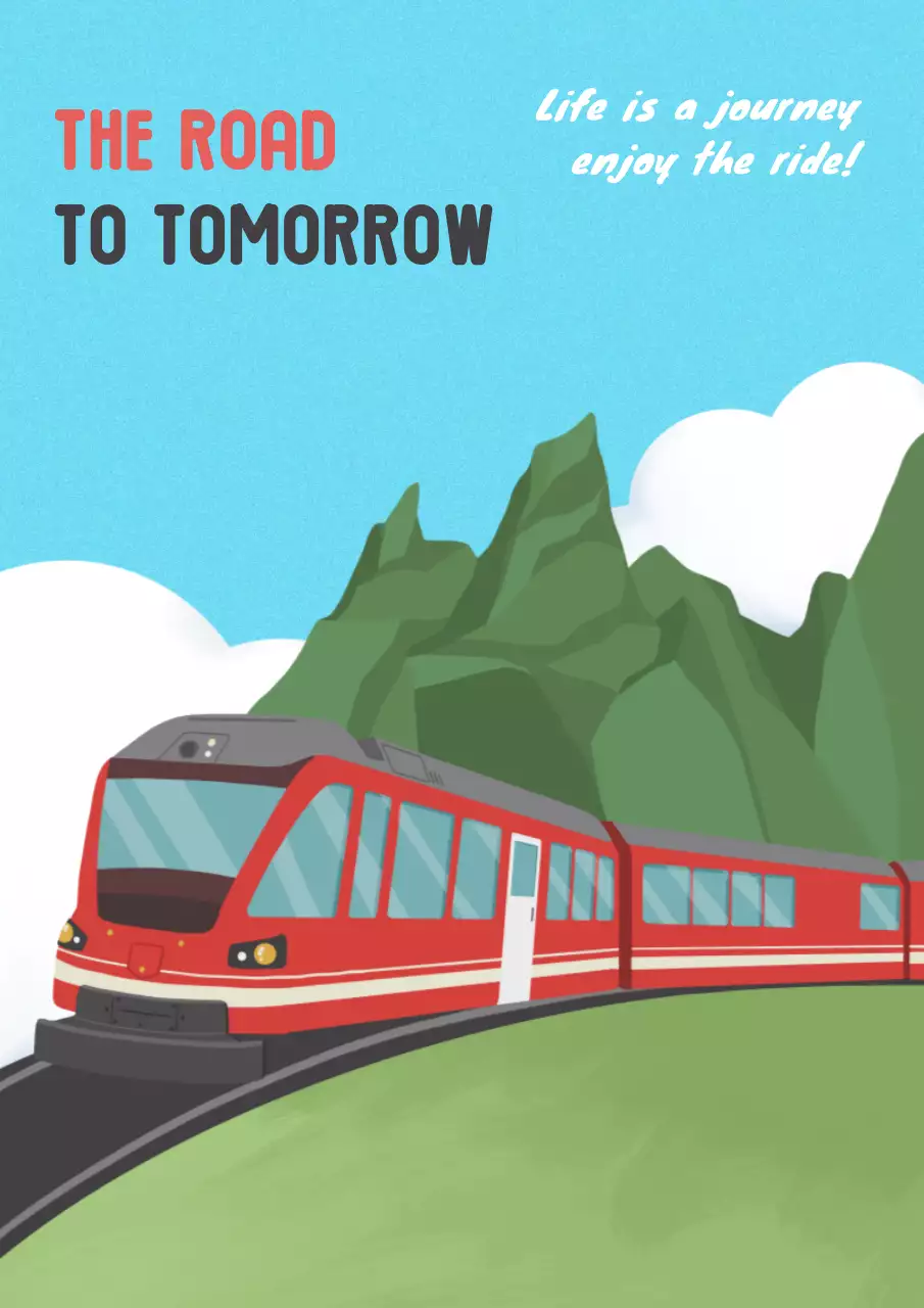 Red Modern Travel Advertisement Poster