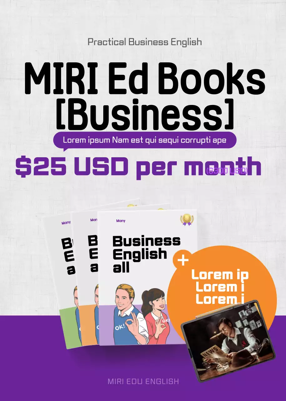 Purple Modern Business Promotion Poster