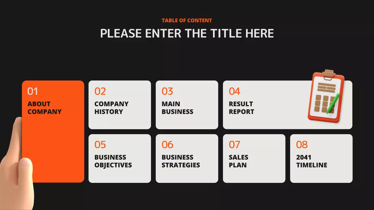 오렌지 모던 비즈니스 플랜 문서 프레젠테이션