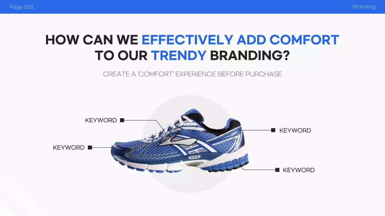 Blue Modern Sneaker Promotion Plan Presentation