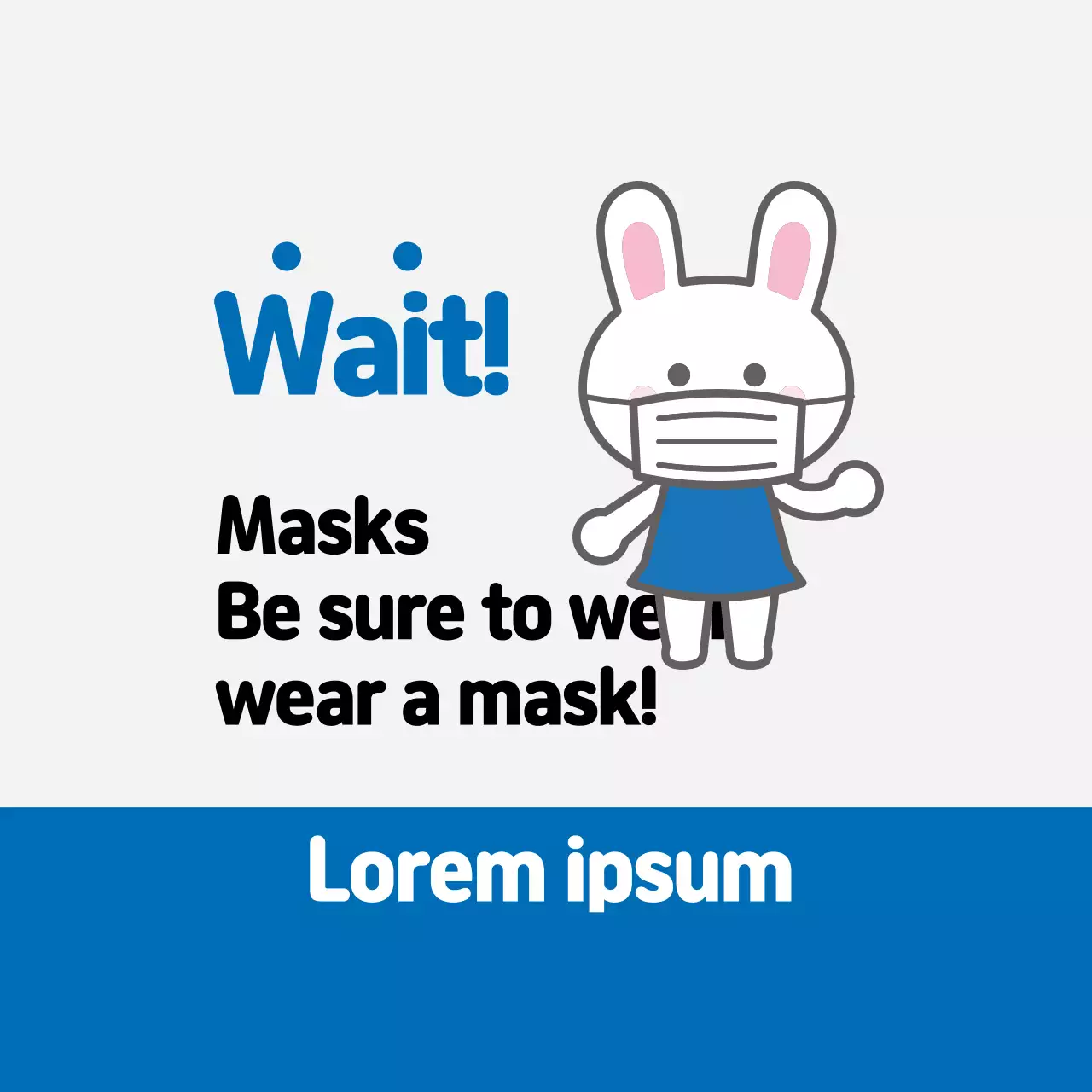 Hình minh họa màu xanh dễ thương cách ly coronavirus