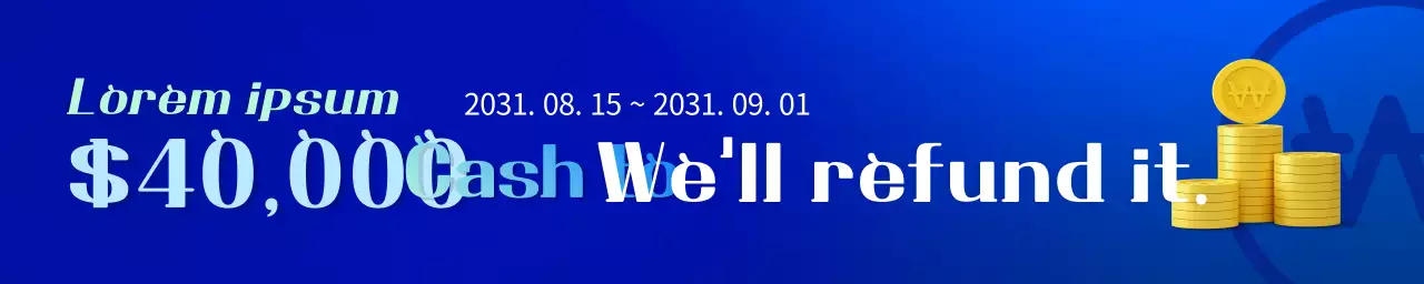 Blue Modern Refund Promotion Banner