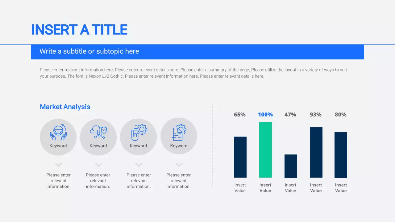 Simple business reports in blue