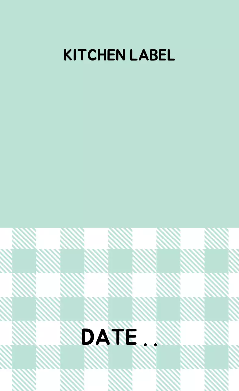 Nhãn nhà bếp ca rô bạc hà