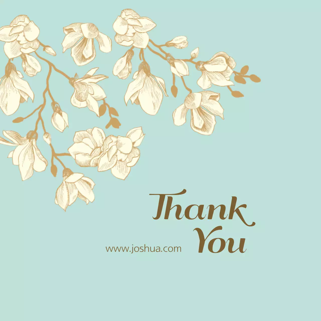 Blue Elegant Thank You Card Banner