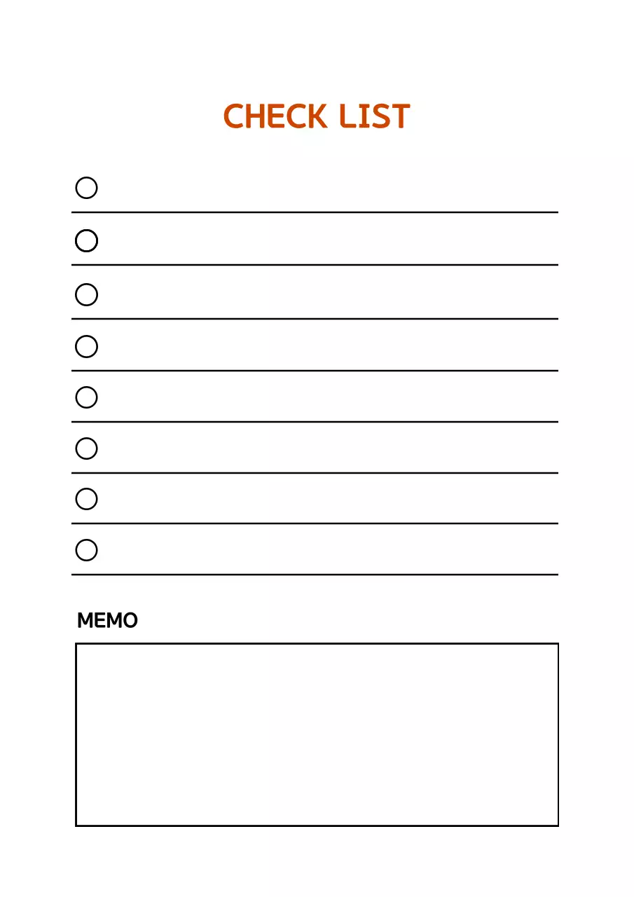 Orange Minimal Checklist Planner Poster