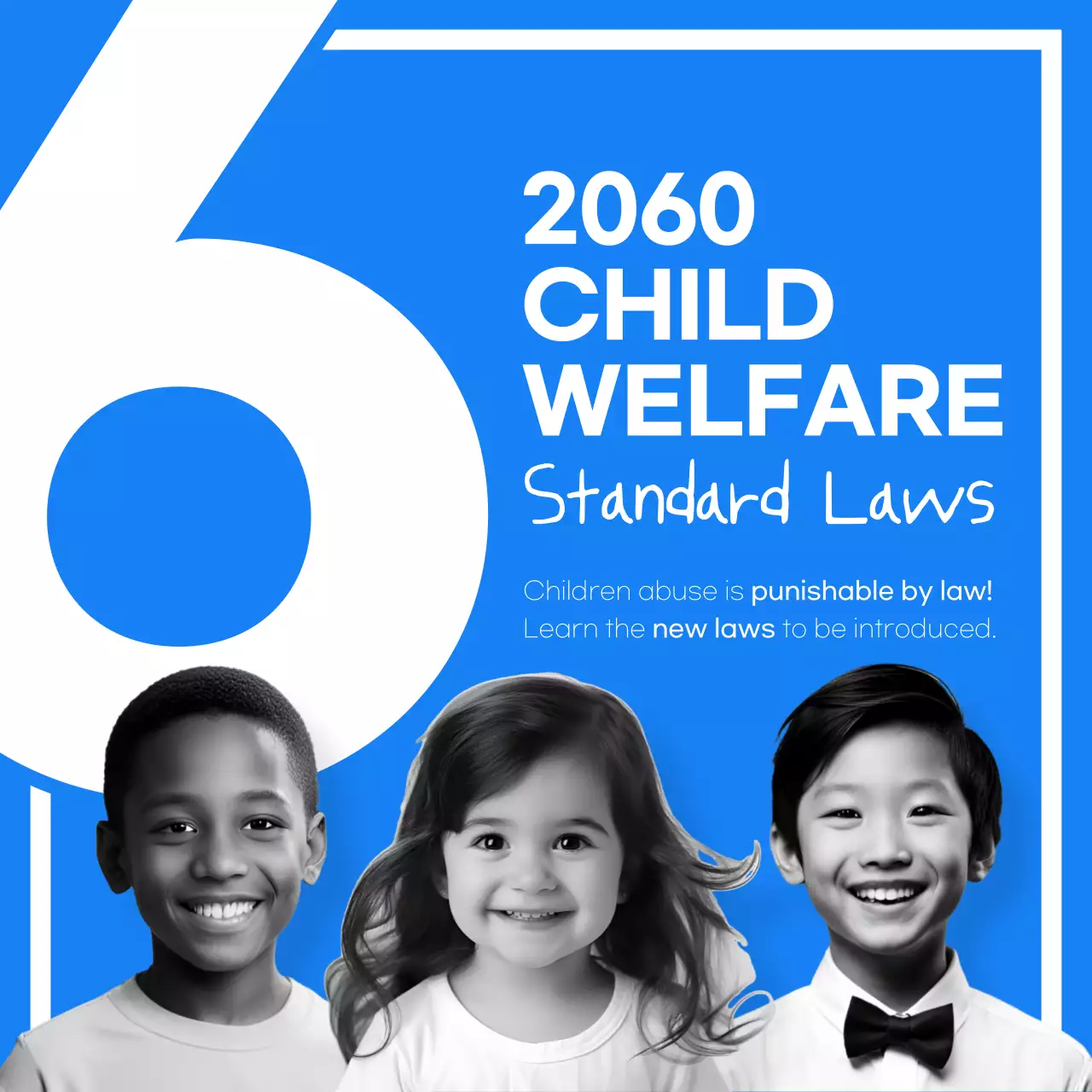 Blue Modern Child Welfare Guideline Instagram Carousel