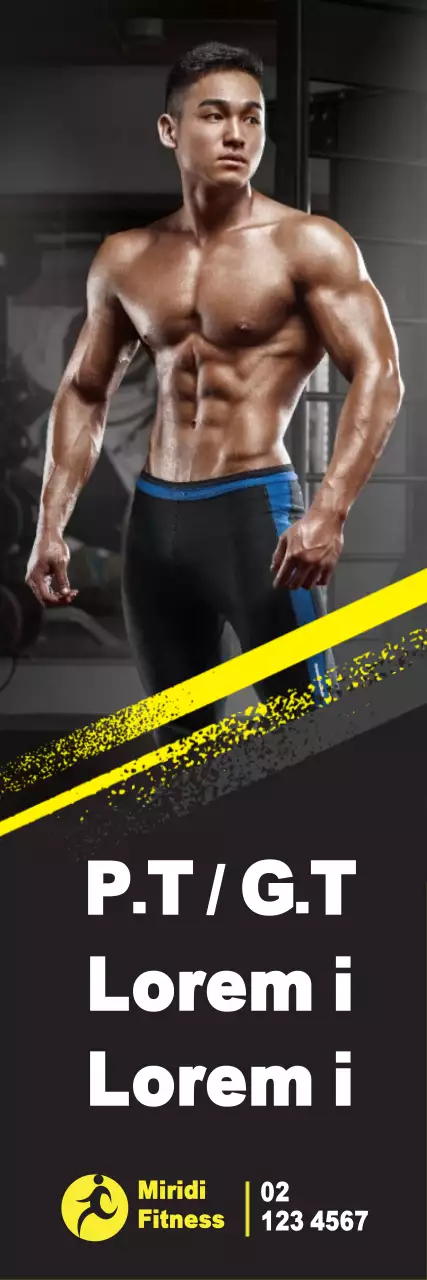 Banner de promoção de fitness moderno preto