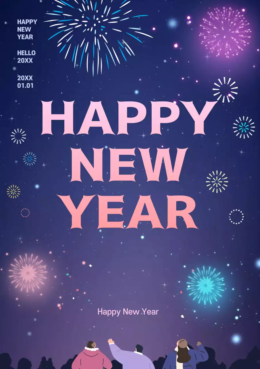 Blue Modern Celebration Invitation Poster