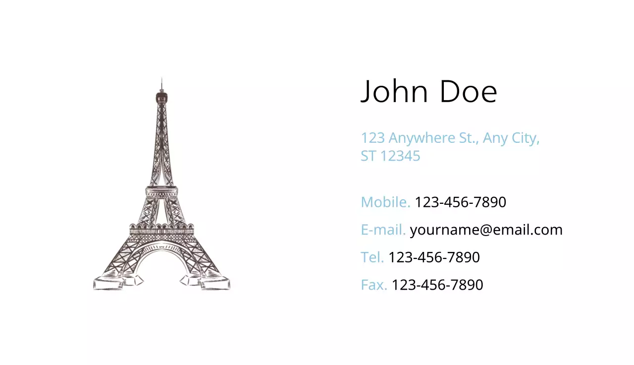 Grey Classic Travel Business Card