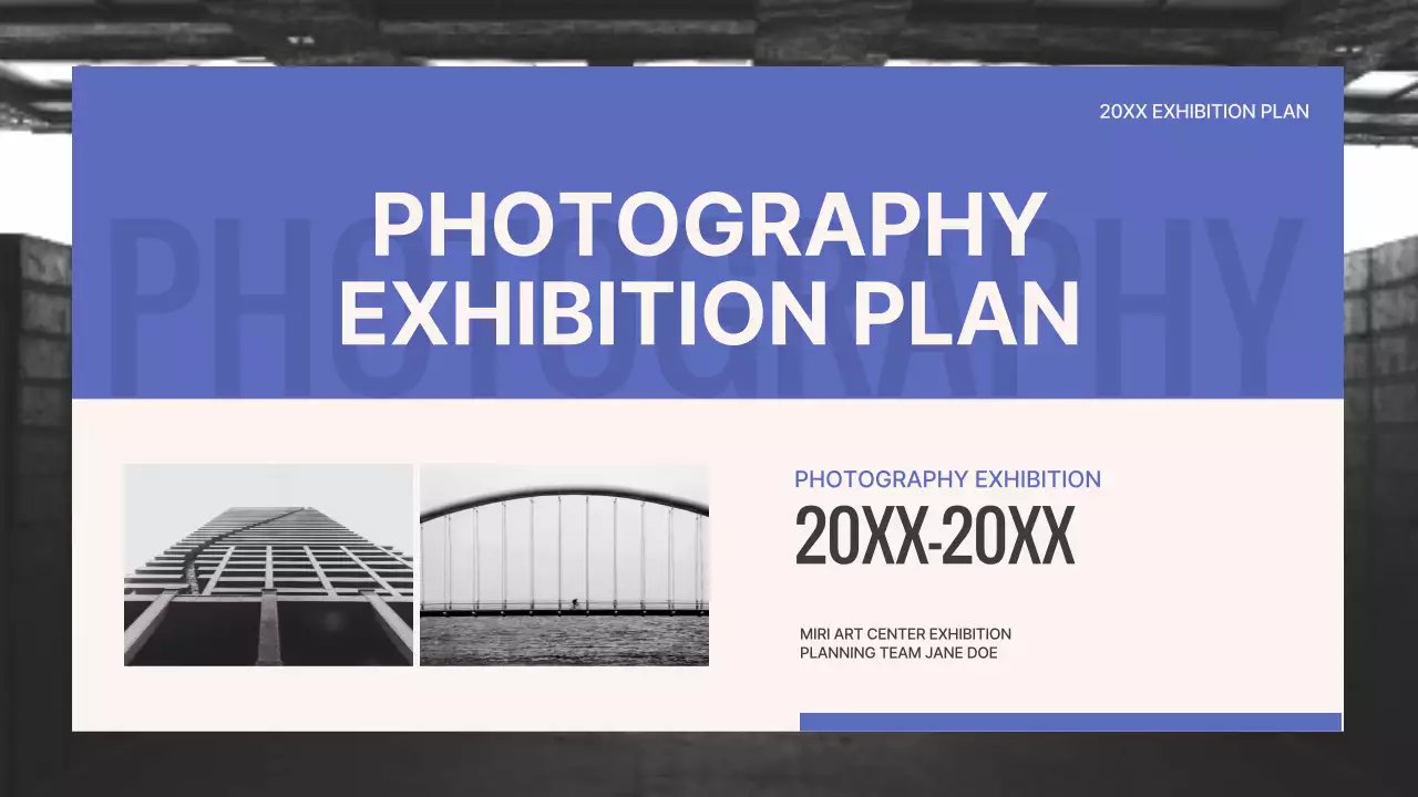 Blue Modern Photography Plan Presentation