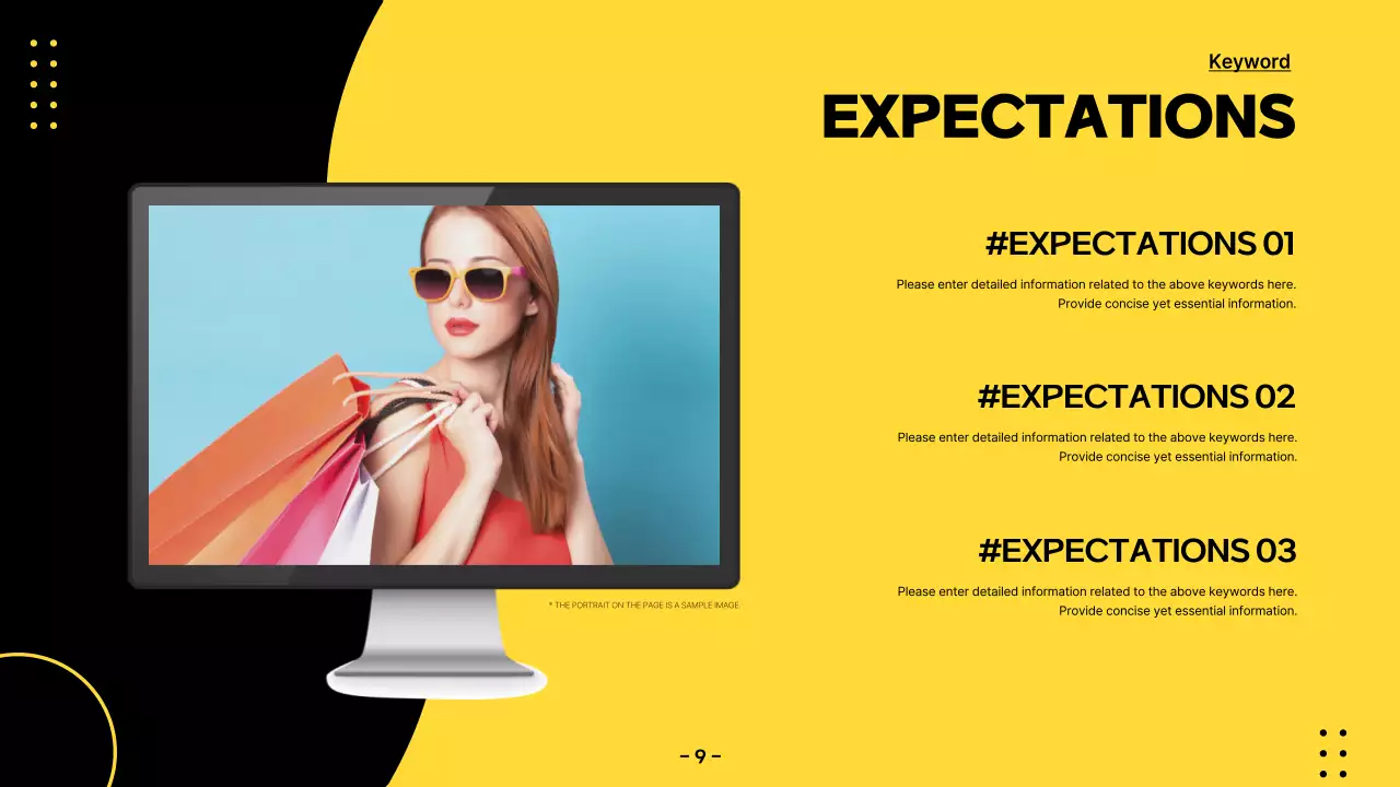 옐로우 모던 쇼핑 가이드 프레젠테이션