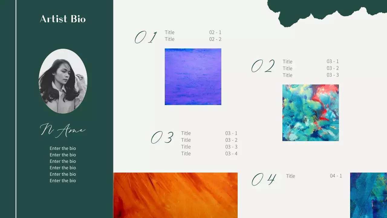 그린 엘레강트 아트 전시회 프리젠테이션