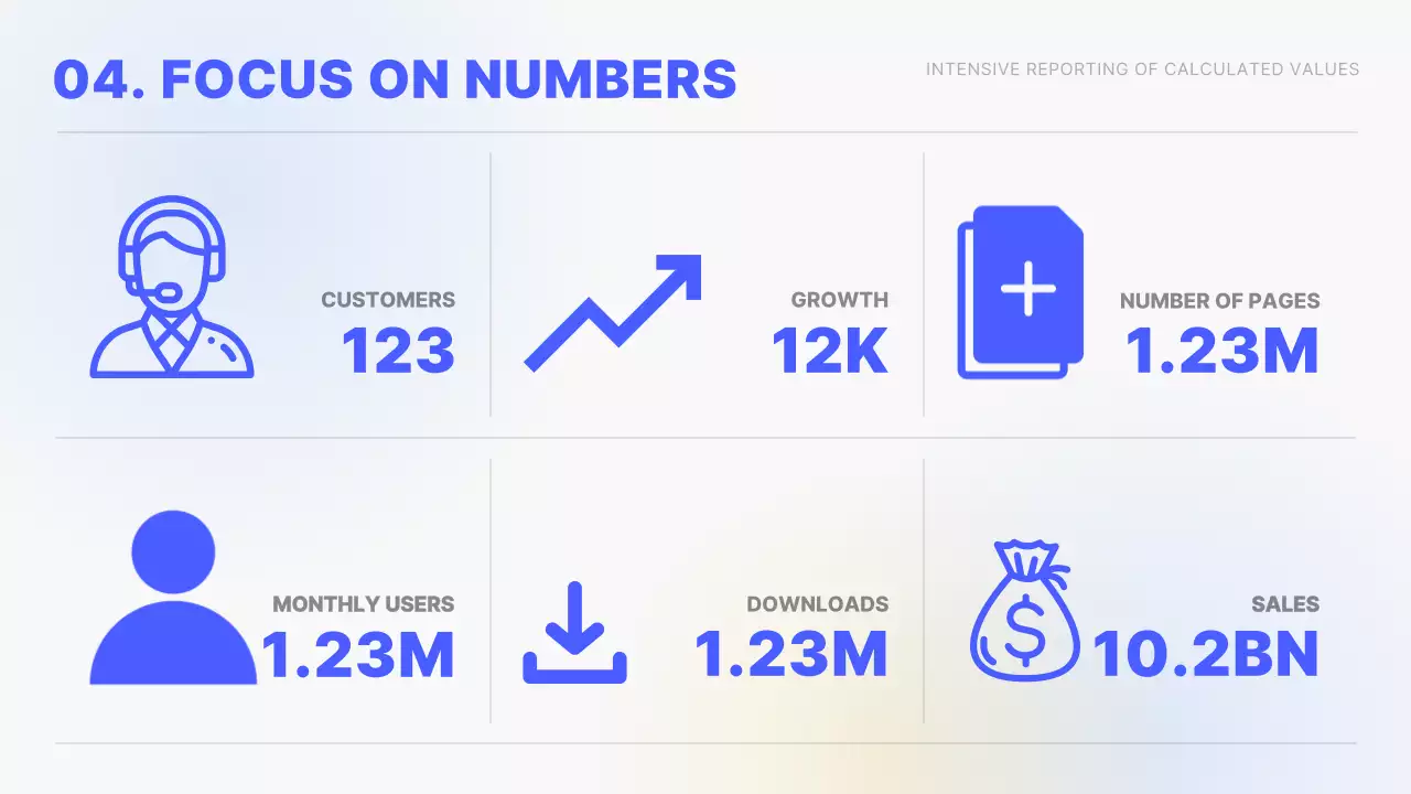 Yellow and blue gradients Simple charts and infographic concepts Performance reports