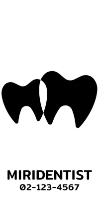 Simple tooth symbol logo style in black for dental promotion and promotion