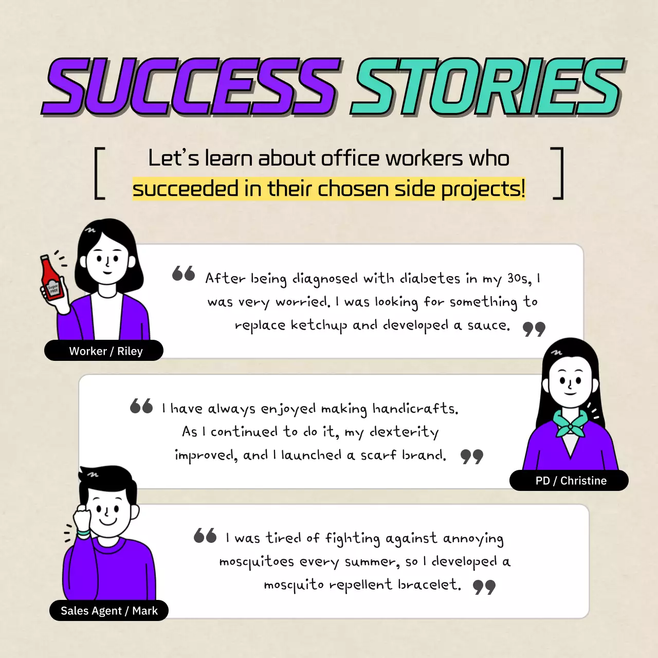 An introduction to side projects and njobs with cute illustration concepts