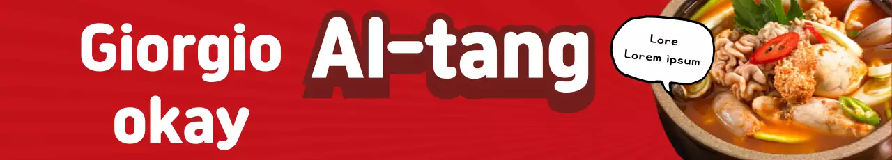 Banner de promoção da sopa moderna vermelha