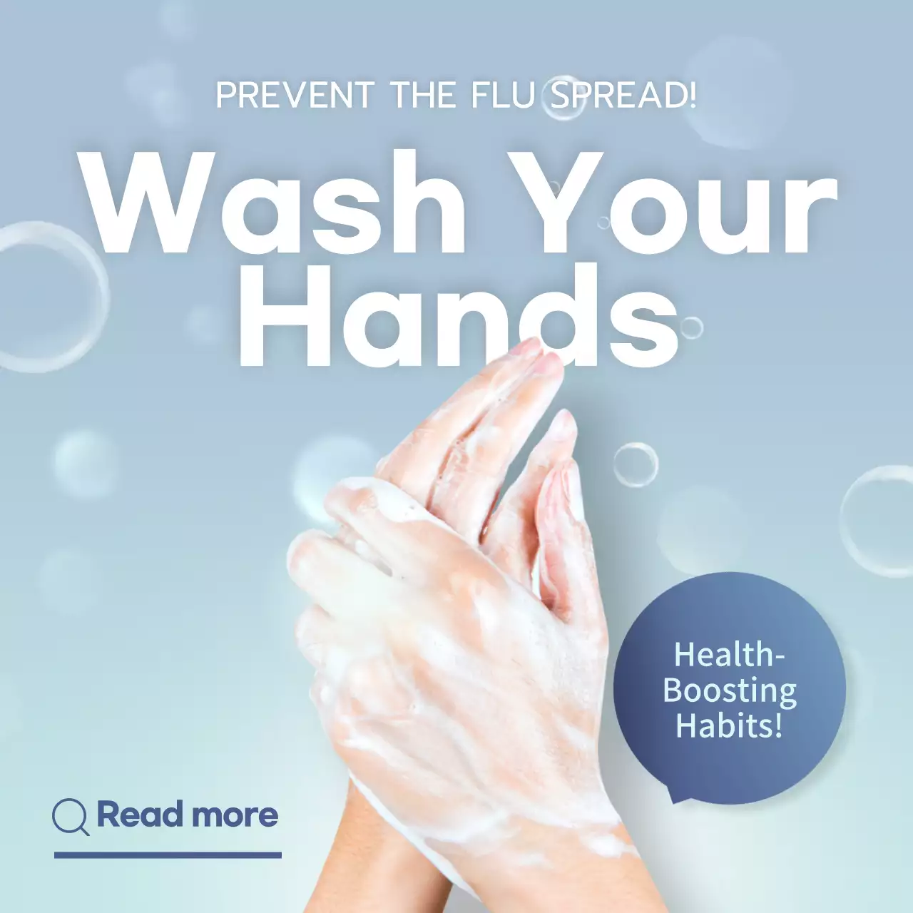 Blue Modern Flu Prevention Guide Instagram Post