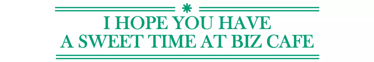 Green, emotional text stationery style cafe