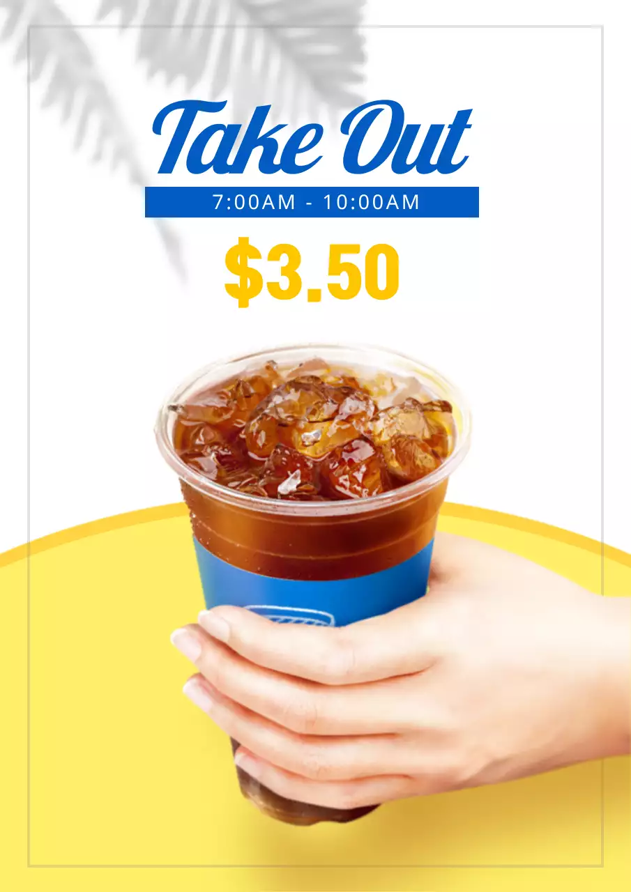 Yellow Modern Coffee Promotion Poster