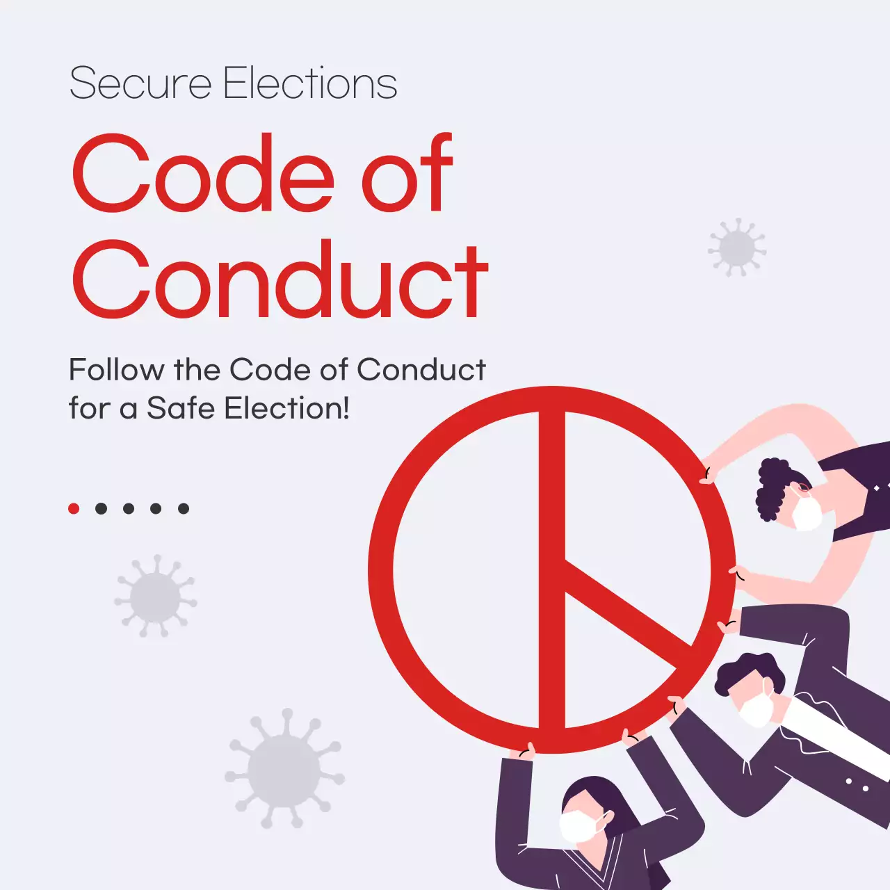 Orange Modern Election Notice Instagram Post