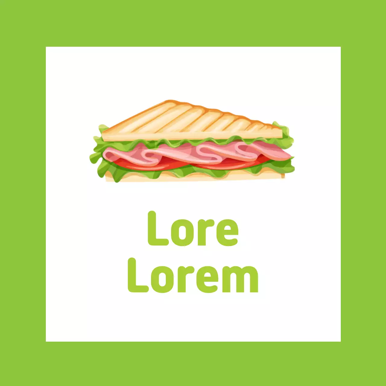 Minh họa xanh khuyến mãi bánh sandwich nhà hàng sạch