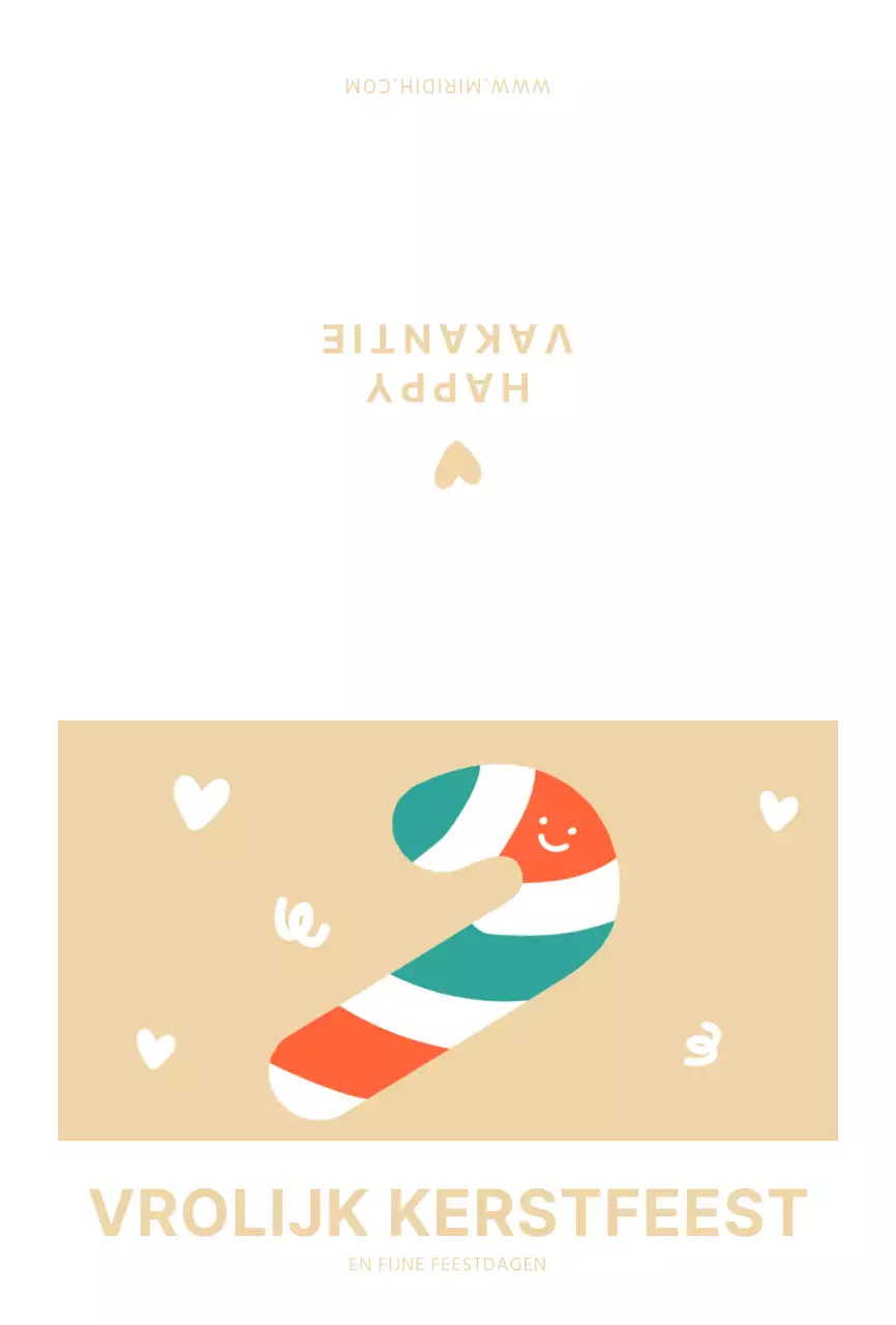 Witte Schattige Kerst Snoep Postkaart