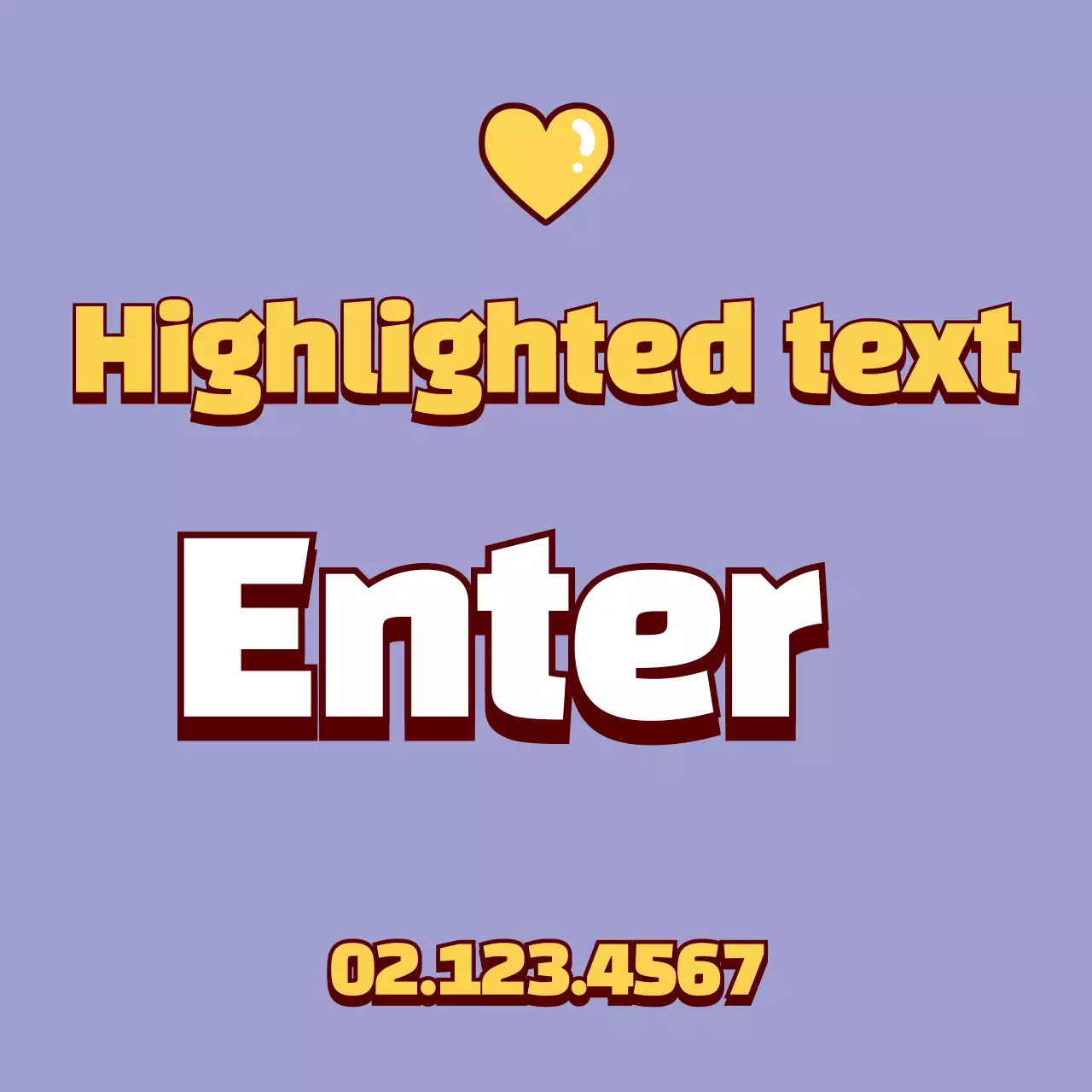 Purple Bold Contact Advertisement Banner